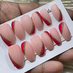 AMOK STORE Set Of 12 Reusable Artificial Nail With Application Kit-22