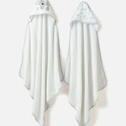 Juniors by Babyshop Kids Grey 2 Pieces Koala Printed Hooded Cotton 210 GSM Bath Towel-7