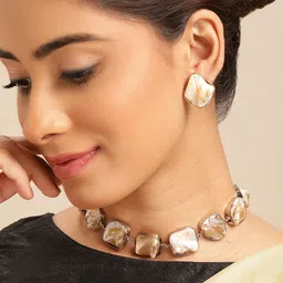 Anouk Silver-Plated Pearl Jewellery Set-11