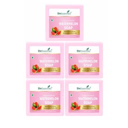 She Essentials Set Of 5 Natural Watermelon Bath Soap - 125 g Each-94