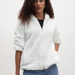 Roadster Women White Wool Sporty Jacket-picture-26