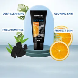ROGZI Face Wash With Vitamin C & Activated Charcoal - 50 ml image 4