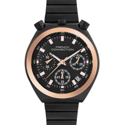 French Connection Women Dial & Stainless Steel Bracelet Style Straps Analogue Chronograph Watch FCM03BM-26