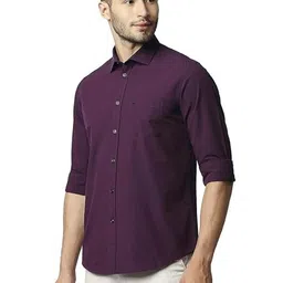 ISUEL FAB Men Purple Cotton Solid Casual Shirts-picture-43