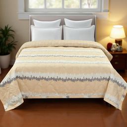 IVAZA Beige AC Room Double Bed Microfibre Comforter-image-88