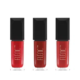 FLENC 3Pc Cryla Smudge-Proof Velvet Matte Liquid Lipstick- Milan- Barcelona- Sydney-49
