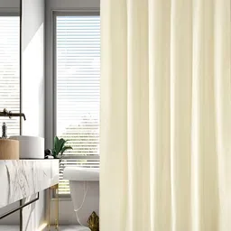 homewards Cream-Coloured Antibacterial Waterproof ShowerCurtains-37