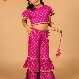 HERE&NOW Girls Printed Kurta Set-image-45