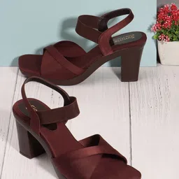 Simplex Footwear Embellished Block Heel Sandals-image-79