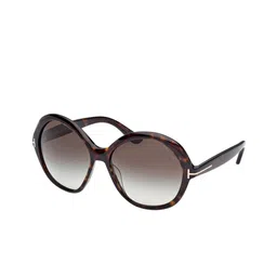 Tom Ford Women Brown Round Sunglasses with UV Protected LensFT1282 60 52B-picture-33