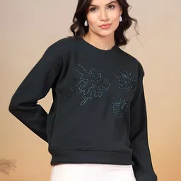 Thirty Threads Women Graphic Printed Pullover Sweatshirt-picture-27