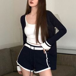 DressBerry Round Neck top and shrug With Shorts Co-Ords-image-25
