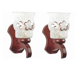 Somil Premium Designer Glass Wall / Night Lamp Elegant & Stylish Dcor Accent for Modern Interiors, color- Brown, White, Size:- 21.5 X 26 X 30.5 CM-image-98