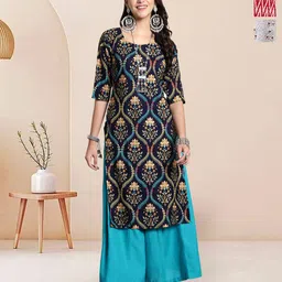 7Threads Women Pack Of 3 Ethnic Motifs Printed Crepe Kurta-picture-54