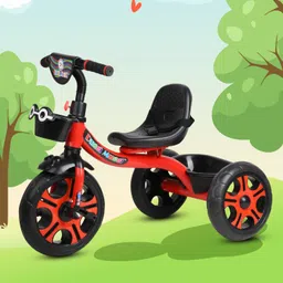 Stylish Tricycle with Storage Basket ,Safety Belt,Stylish Wheel Babys RED Trike for Boys and Girls Age Group 2 to 5 Years Tricycle Tricycle-image-12