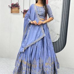 A TO Z CART Embroidered Ready to Wear Lehenga & Unstitched Blouse With Dupatta-picture-50