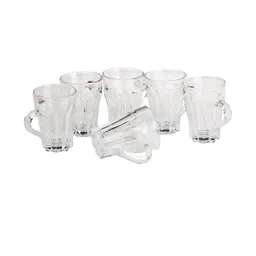 Somil Clear Glass Coffee & Tea Cup / Mug, Enjoy Your Drink in Style, Pack of 6, 100 Ml, 7 X 9.5 X 9.5 CM-image-49