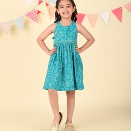 Fabindia Tropical Print Fit & Flare Dress-image-70