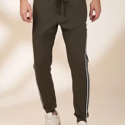 Being Human Men Striped Cotton Slim Fit Joggers-image-95