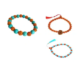 Divine souvenirs Unisex Set Of 3 Artificial Beaded Elasticated Bracelets-picture-5
