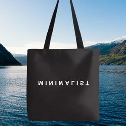 the sack co Black Canvas Tote Bag-image-77
