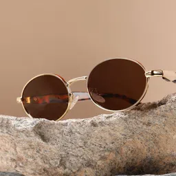 French Accent Men Oval Sunglasses with Polarised Lens-image-99