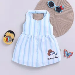 Moms Love Infant Girls We Bare Bears Print Pure Cotton Fit & Flare Dress-image-39