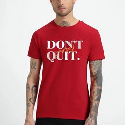 HESHA Chaudhary Typography Printed Pure Cotton Relaxed Fit T-shirt-image-87