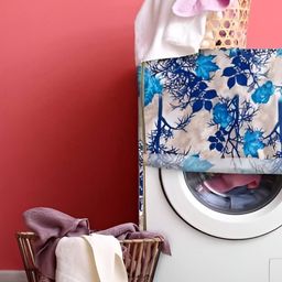 LooMantha Blue Printed Washing Machine Cover-image-80
