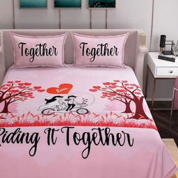 Bromwick Off White 250 TC King Bedsheet with 2 Pillow Covers-image-40