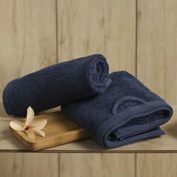 Monte Carlo 2Pcs Navy Blue Cotton 340 GSM Hand Towels-image-90