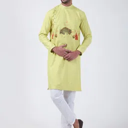 DEVOILER Men Ethnic Motifs Printed Regular Kurta with Pyjamas-29