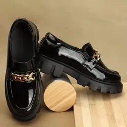 FEET RUNNER Women PU Loafers-image-87