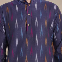 SKAVIJ Men Printed Regular Pure Cotton Kurta with Pyjamas image 4