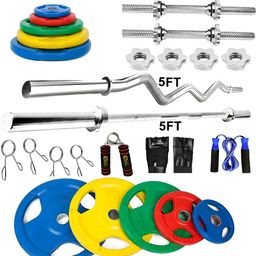 YMD Set Of 26 Rods & Plates Home Gym Combo-22