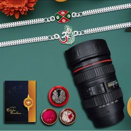 DeoDap Rakhi Gif Set With Rakhi, Roli Chawal, Coin & Greeting Card-97