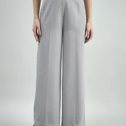 PowerSutra Women Comfort Straight Fit High-Rise Easy Wash Trousers-image-38
