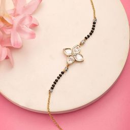 Anouk Gold-Plated Artificial Stone-Studded Mangalsutra-image-4