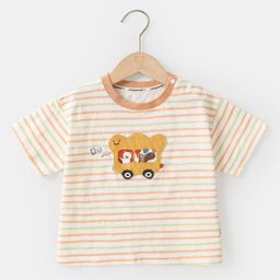 LULU & SKY Girls Striped Round Neck T-shirt-image-90
