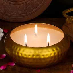 Craftlayout Gold-Toned & White 1 pieces Tea Light Candle-image-60