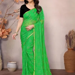 REDFISH Embellished Bollywood Chiffon Saree-picture-39