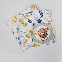 Cotton Candy White 2 Pieces Printed Cotton Table Napkins-18