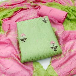 Rangtulika Ethnics Embroidered Unstitched Dress Material-picture-11