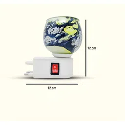 PEEPALCOMM 3Pc Pink & White Marble-Printed Electric Aroma Oil Diffuser With Scented Oils image 3