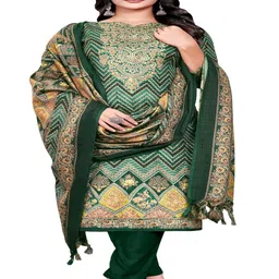 DRAVINAM Trends Chevron Printed Pashmina Unstitched Dress Material-image-42