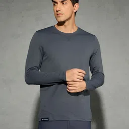 Technosport Men Solid Slim Fit Round Neck Sports T-shirt with Cotflex-image-99