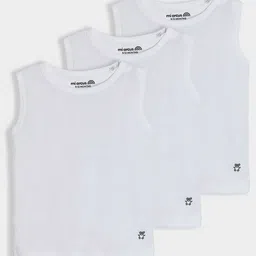 MiArcus Infants Pack Of 3 Cotton Innerwear Vests-image-2