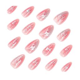 GLOW CUPID Set Of 25 Reusable Press On Nails Kit - Glittering Garden-15