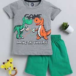 YK Boys Printed T-shirt with Shorts-image-90