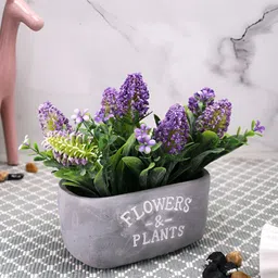TAYHAA Grey 1 Pieces Lavender Artificial Plant With Pot-15